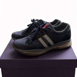 Prada Men’s Velvet Sneakers – Navy Blue – US 10 / UK 8 – Excellent Condition